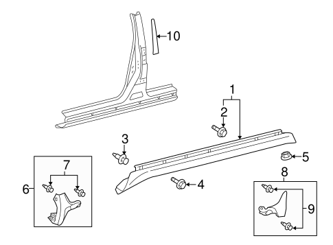 BODY/EXTERIOR TRIM - PILLARS for 2004 Scion xA #1