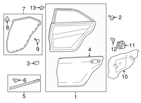 BODY/DOOR & COMPONENTS for 2016 Toyota Camry #1