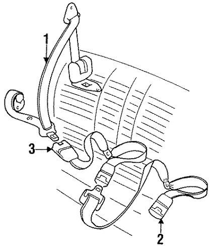 XJ12 REAR SEAT BELTS