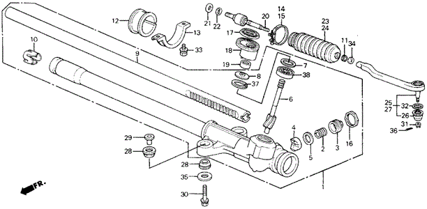 CHASSIS/STEERING GEAR BOX for 1989 Honda CIVIC HATCHBACK #1
