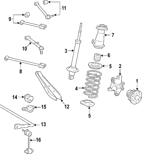 Rear Suspension for 2007 Lexus IS250 #2