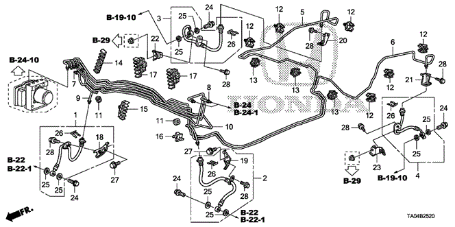 Chassis/Brake Lines (VSA) for 2008 Honda ACCORD SEDAN #1