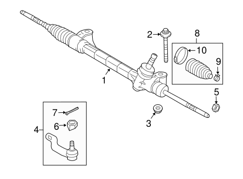 STEERING/STEERING GEAR & LINKAGE for 2008 Toyota RAV4 #2