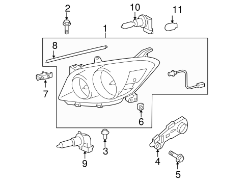 ELECTRICAL/HEADLAMP COMPONENTS for 2008 Toyota RAV4 #1