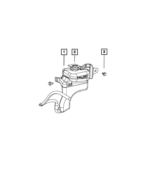 Engine Coolant Reservoir (Bottle) for 2011 Dodge Caliber #0