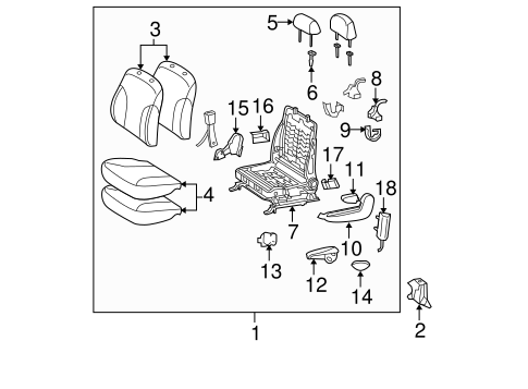BODY/FRONT SEAT COMPONENTS for 2010 Toyota Yaris #2