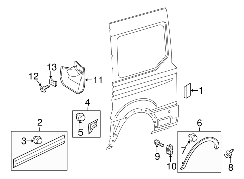 Body/Exterior Trim - Side Panel for 2017 Ford Transit-350 HD #8