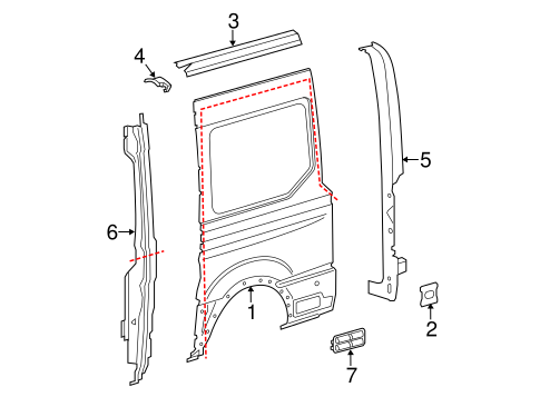Body/Side Panel & Components for 2017 Ford Transit-350 HD #5