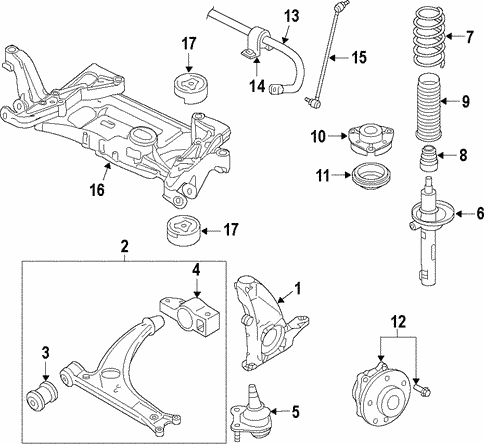 Suspension Components for 2012 Volkswagen CC #1