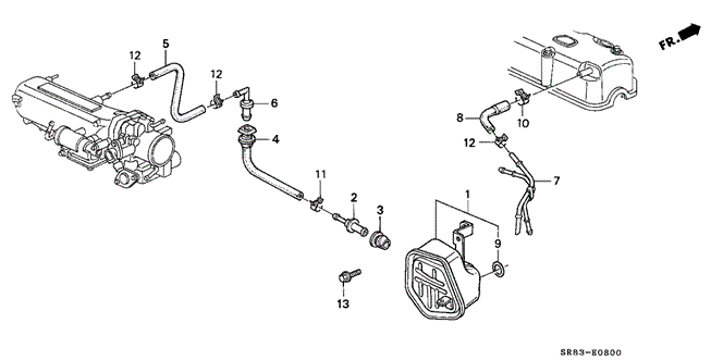 ENGINE/BREATHER CHAMBER for 1993 Honda CIVIC COUPE #1