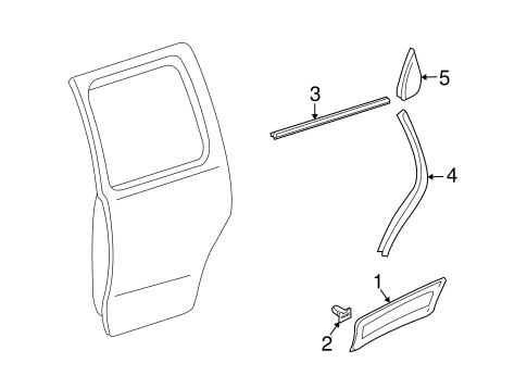 Mariner EXTERIOR TRIM - REAR DOOR