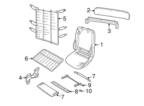 XJR FRONT SEAT COMPONENTS 5