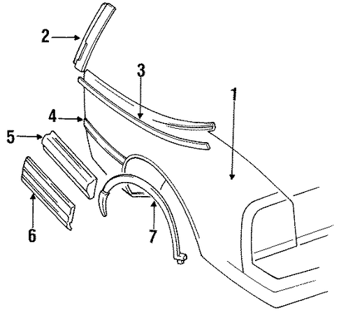 Cutlass Supreme EXTERIOR TRIM - QUARTER PANEL