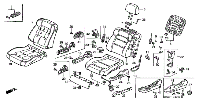 INTERIOR / BUMPER/FRONT SEAT (SIDE AIRBAG) (L.) for 2001 Honda ACCORD COUPE #1