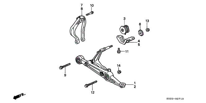 CHASSIS/FRONT LOWER ARM for 1996 Honda CIVIC HATCHBACK #1