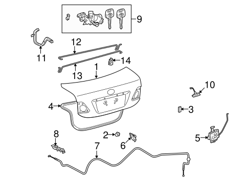 BODY/LID & COMPONENTS for 2011 Toyota Corolla #1