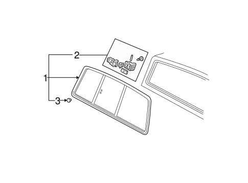 Glass & Hardware - Back for 2003 Ford Ranger #1