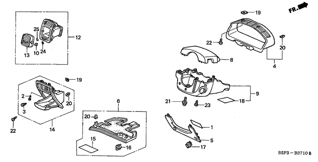 INTERIOR / BUMPER/INSTRUMENT PANEL GARNISH (DRIVER SIDE) for 2004 Honda CIVIC COUPE #1