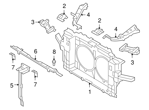 Radiator Support for 2013 Infiniti FX50 #0