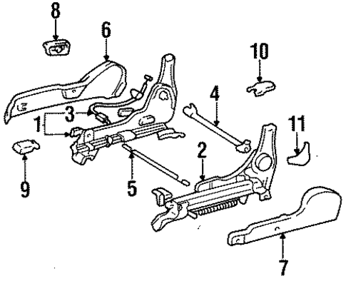 BODY/TRACKS & COMPONENTS for 1996 Toyota Tercel #1