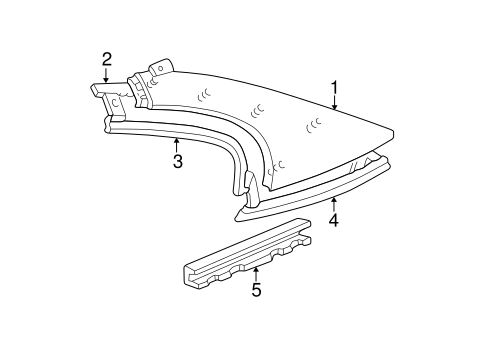 Body/Exterior Trim - Quarter Panel for 2000 Ford Mustang #1