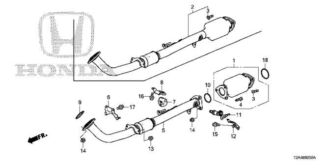 ELECTRICAL / EXHAUST / HEATER / FUEL/EXHAUST PIPE (L4) for 2014 Honda ACCORD SEDAN #1