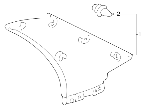 BODY/INTERIOR TRIM - QUARTER PANELS for 2003 Toyota Prius #1