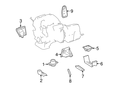 Engine & Trans Mounting for 2010 Mercedes-Benz ML 550 #0
