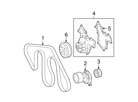COOLING SYSTEM/WATER PUMP for 2013 Toyota Tundra #1