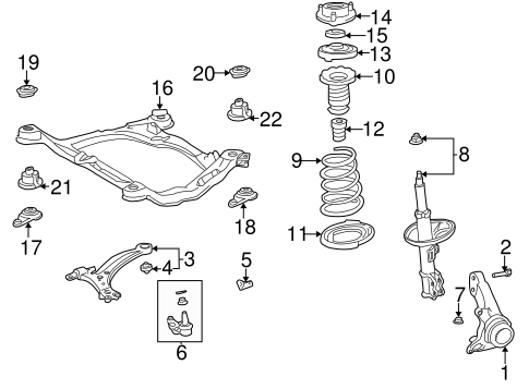 FRONT SUSPENSION/SUSPENSION COMPONENTS for 2003 Toyota Camry #2
