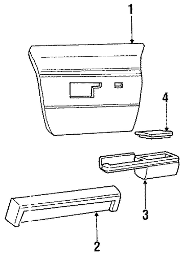 LTD Crown Victoria INTERIOR TRIM - REAR DOOR