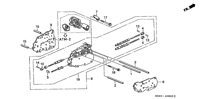 TRANSMISSION - AUTOMATIC/AT SECONDARY BODY for 2000 Honda CIVIC COUPE #1