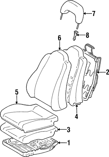 BODY/FRONT SEAT COMPONENTS for 1996 Toyota Supra #1