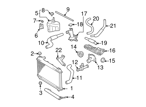 COOLING SYSTEM/RADIATOR & COMPONENTS for 2008 Toyota Solara #1