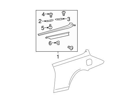 BODY/EXTERIOR TRIM - QUARTER PANEL for 2008 Toyota Solara #1