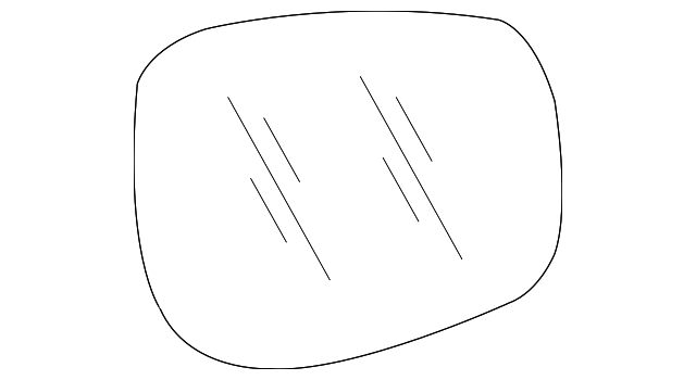 CRD101200 Деталь MIRROR GLASS, RIGHT