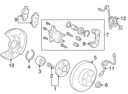 BRAKES/BRAKE COMPONENTS for 2012 Scion iQ #2