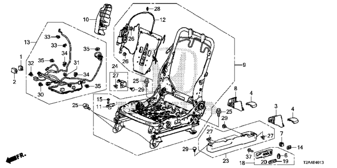 INTERIOR / BUMPER/FRONT SEAT COMPONENTS (L.) (POWER SEAT) (TACHI-S) for 2013 Honda ACCORD SEDAN #1