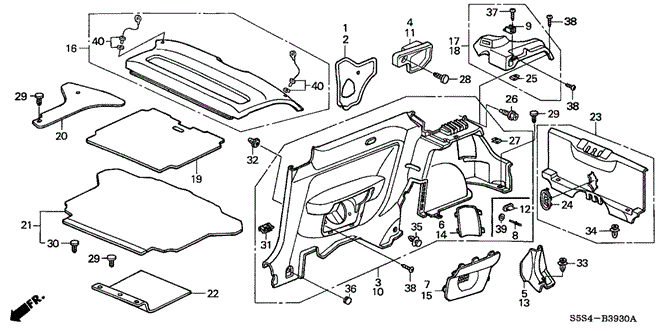 Interior/Bumper/Side Lining for 2003 Honda CIVIC HATCHBACK #1