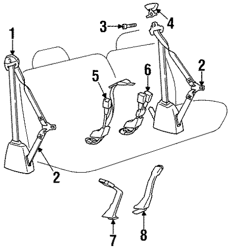 C2500 Pickup FRONT SEAT BELTS