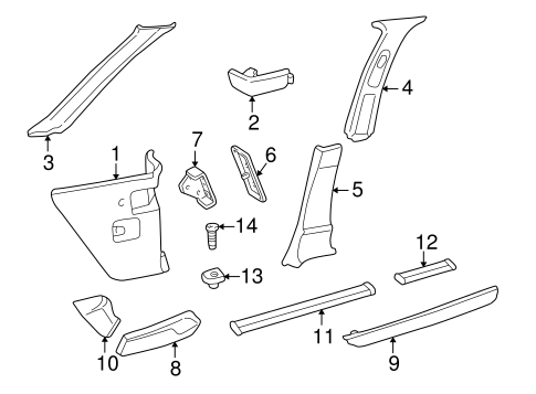 Range Rover INTERIOR TRIM - PILLARS