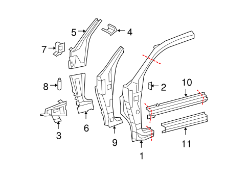 BODY/ROCKER for 2009 Toyota Tundra #1