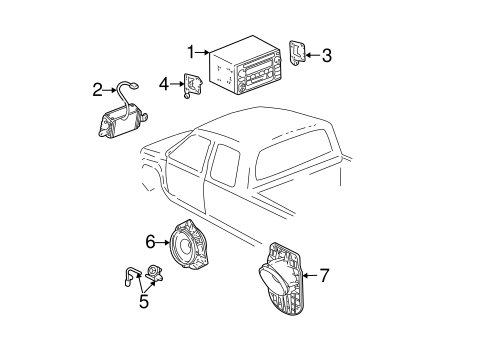 BODY/SOUND SYSTEM for 2000 Toyota Tundra #1