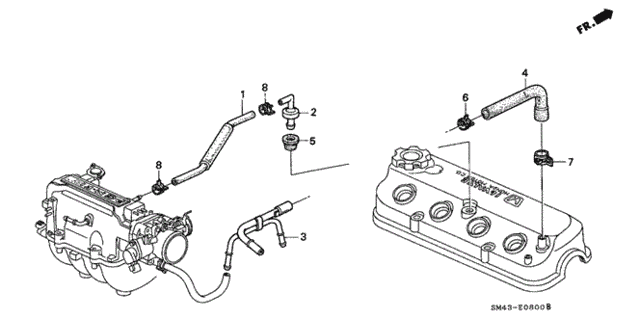 Breather Tube for 1993 Honda Accord #1