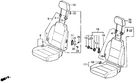 Front Seat for 1991 Honda Prelude #0