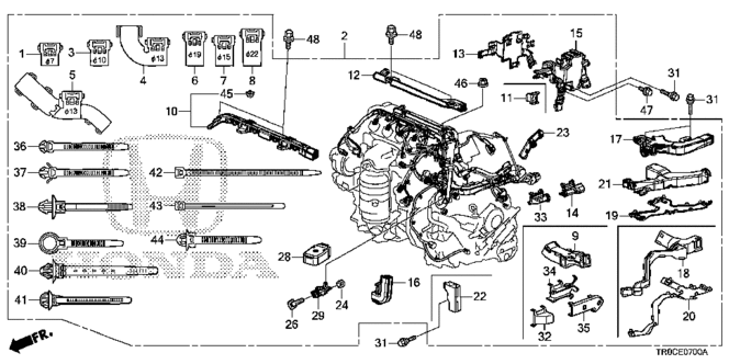 Holder D, Engine Harness Holder D, Engine Harness