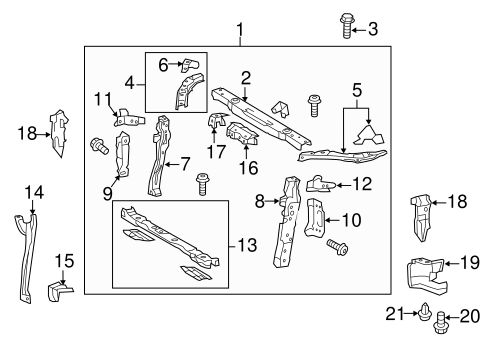 BODY/RADIATOR SUPPORT for 2015 Scion tC #1