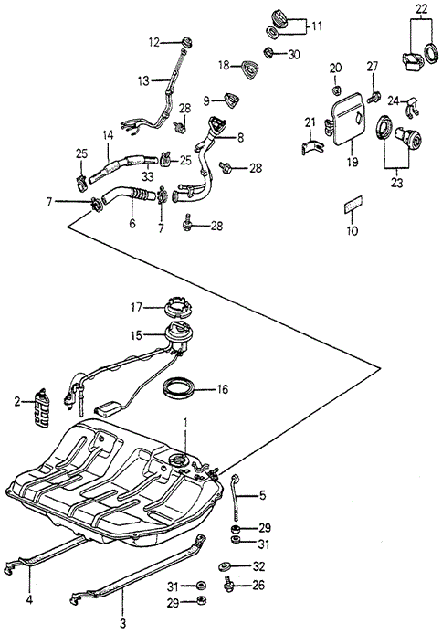 Electrical/Exhaust/Heater/Fuel/Fuel Tank for 1982 Honda ACCORD HATCHBACK #1