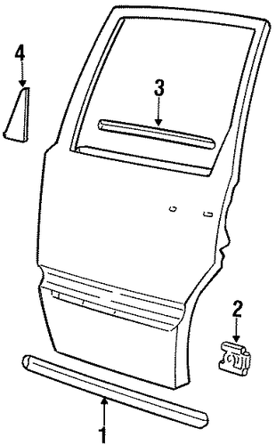 850 EXTERIOR TRIM - REAR DOOR