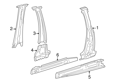 BODY/CENTER PILLAR & ROCKER for 1998 Toyota Sienna #2